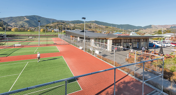 Tennis Courts and Cafe at Greenmeadows