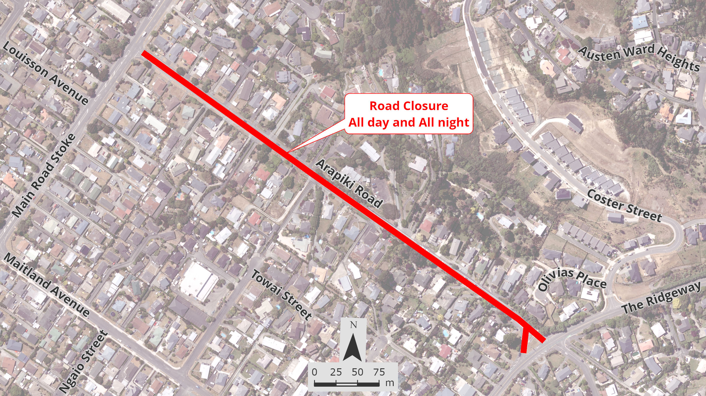 GIS 2022 Arapiki Road Proposed Road Closure 08Jul2022
