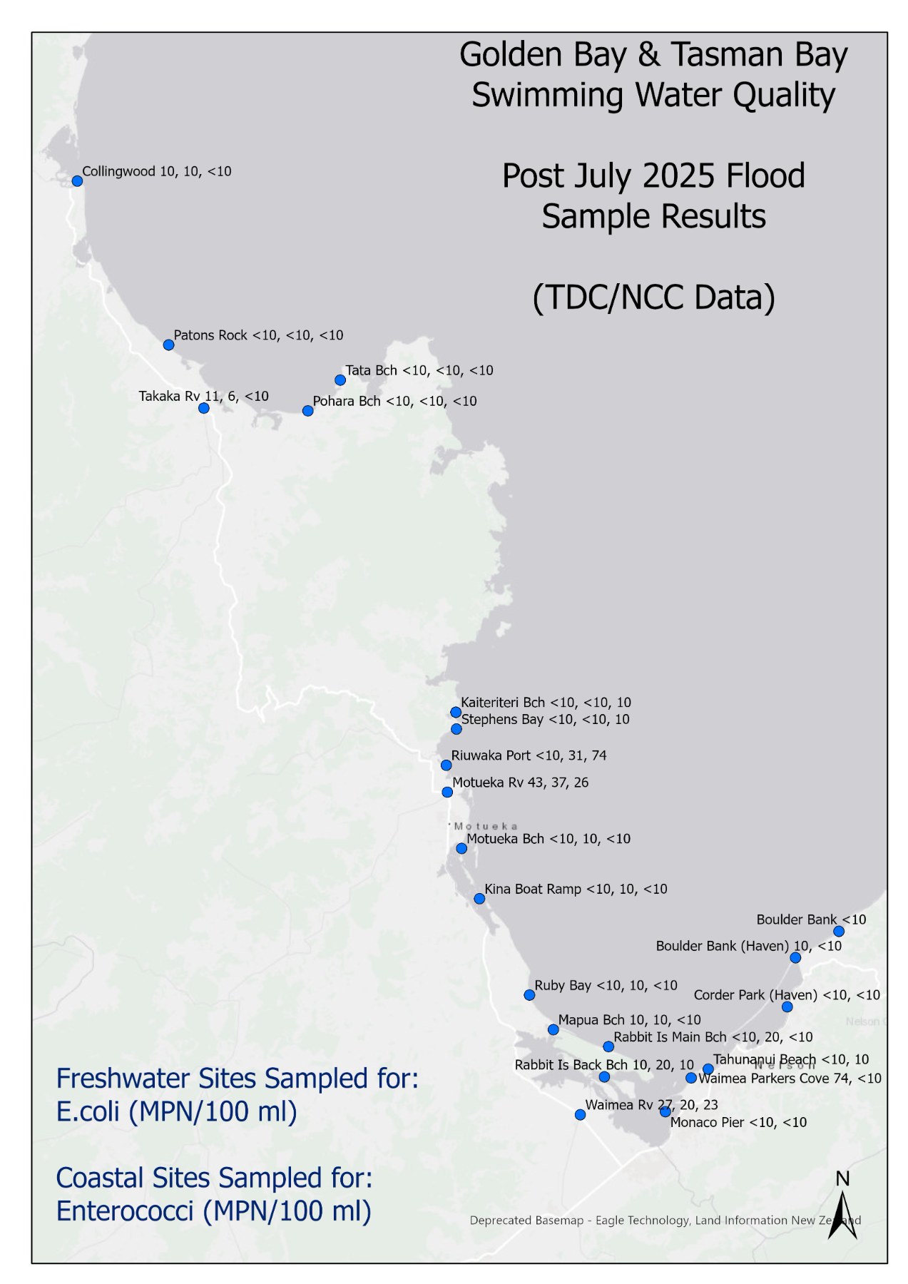 Water monitoring sites