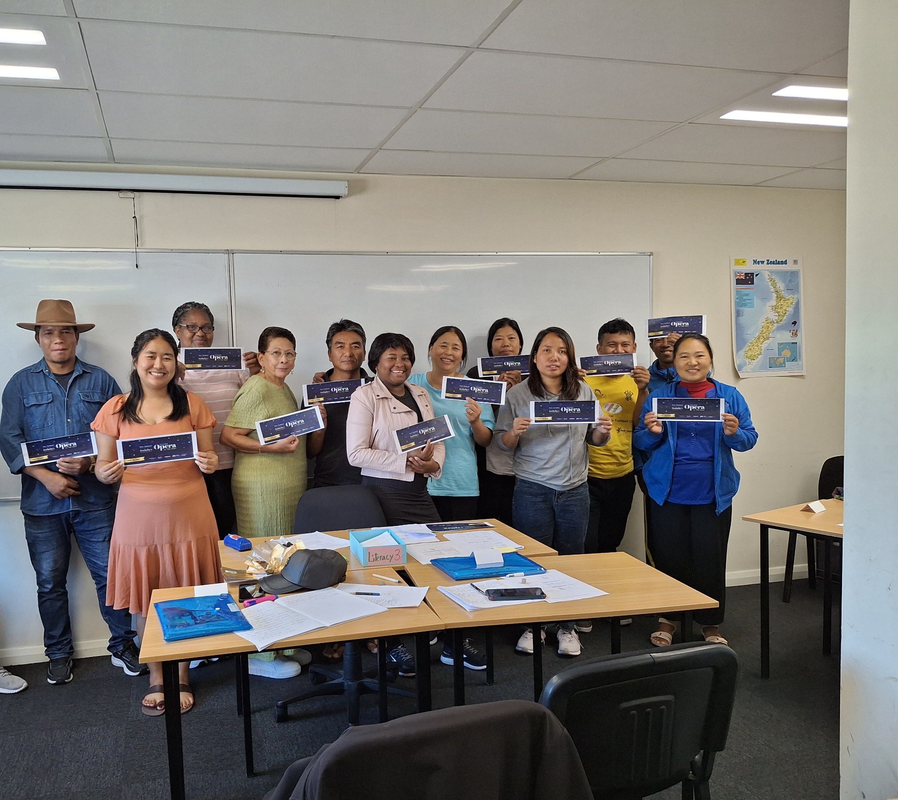 Students and volunteers from English Language Partners Nelson.