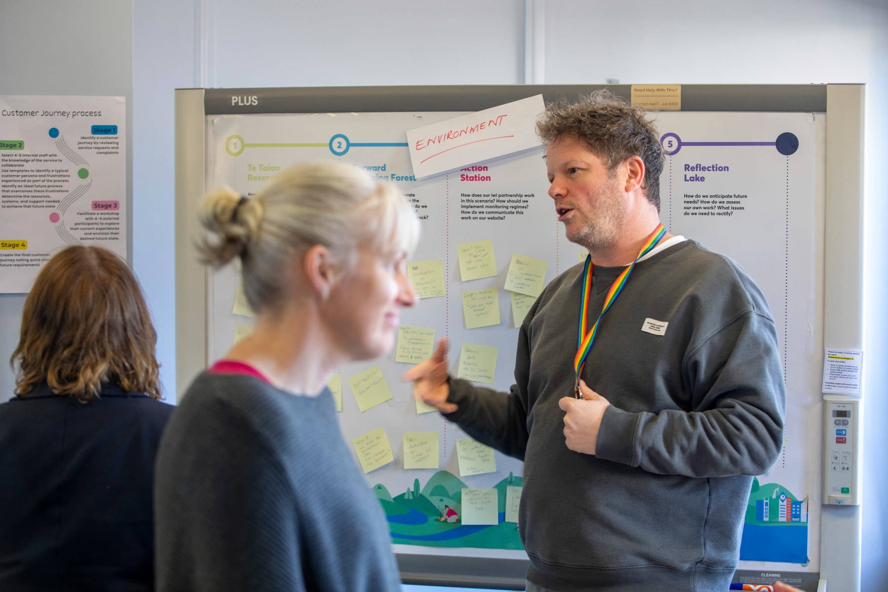 Council staff at a Shaping Our Future expo in July 